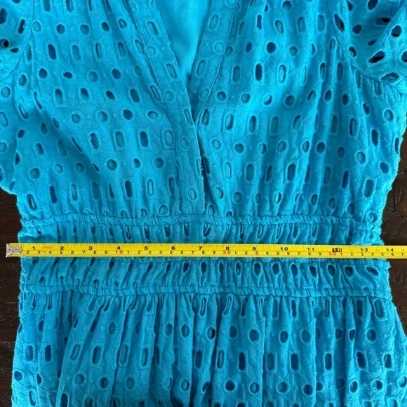 Anthropologie The Somerset Maxi Dress Eyelet Edition Blue Size Medium - Picture 13 of 16